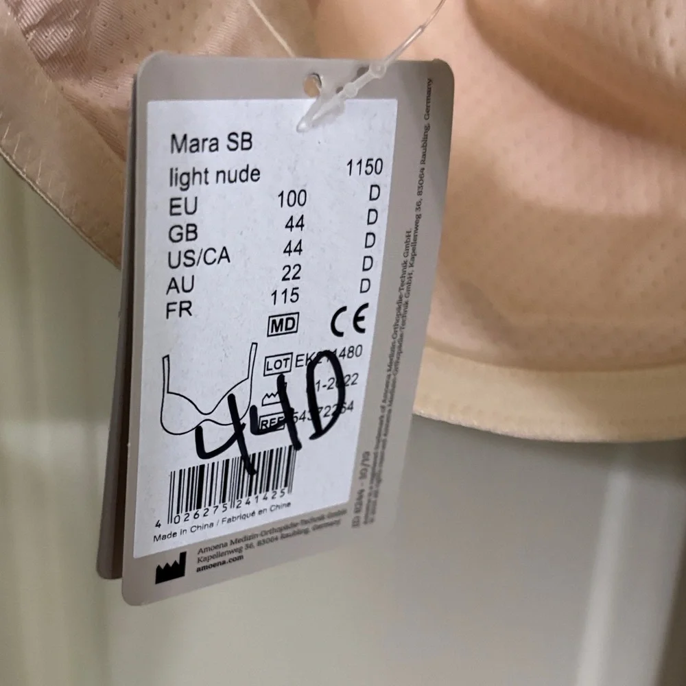 Amonena Elegant Beige Bra NWT SIZE 44D - Picture 8 of 8